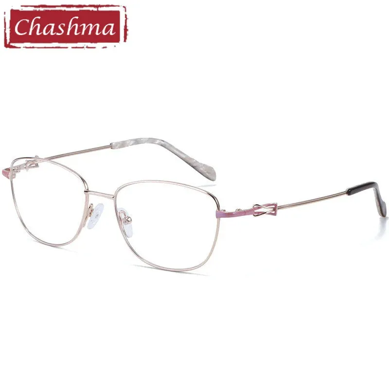 Chashma Ottica Women's Full Rim Square Cat Eye Titanium Eyeglasses 8104