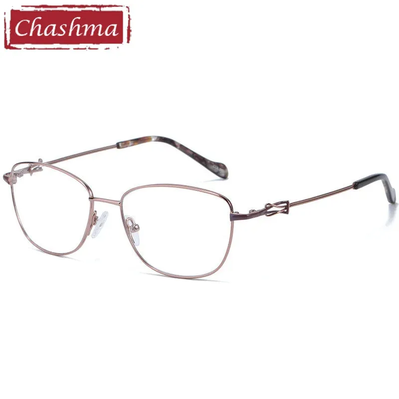Chashma Ottica Women's Full Rim Square Cat Eye Titanium Eyeglasses 8104