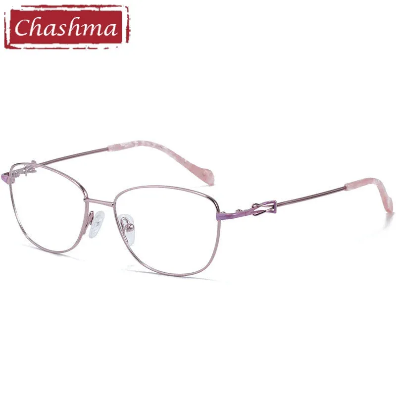 Chashma Ottica Women's Full Rim Square Cat Eye Titanium Eyeglasses 8104