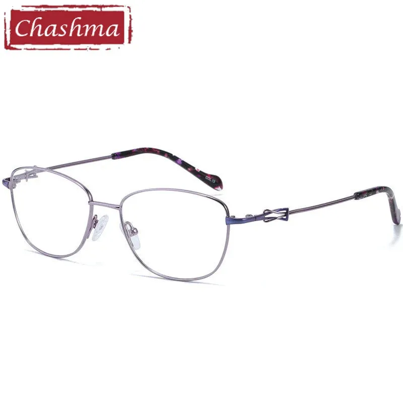 Chashma Ottica Women's Full Rim Square Cat Eye Titanium Eyeglasses 8104