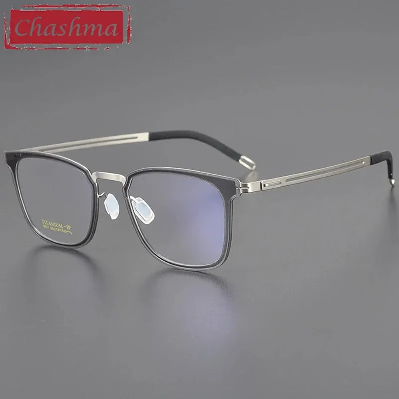 Chashma Unisex Full Rim Square Acetate Titanium Eyeglasses 9917