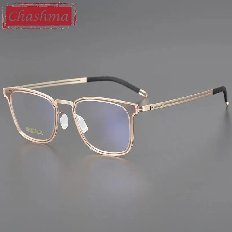 Chashma Unisex Full Rim Square Acetate Titanium Eyeglasses 9917