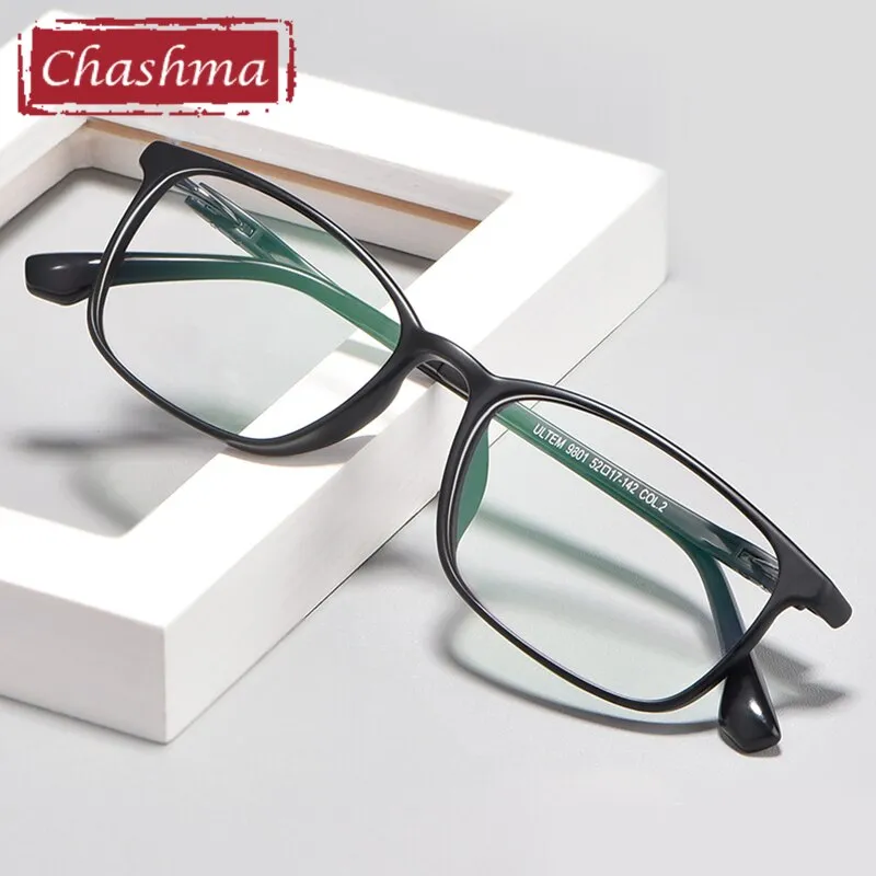 Chashma Unisex Full Rim Square Tr 90 Titanium Eyeglasses 9801