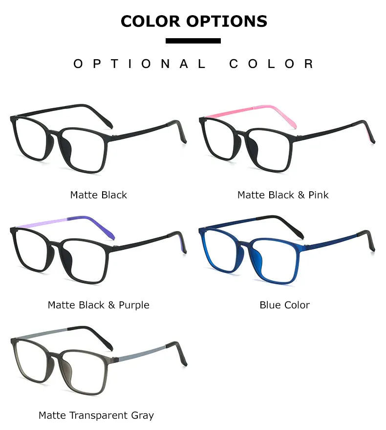 Chashma Unisex Full Rim Ultem Titanium Square Frame Eyeglasses 66113