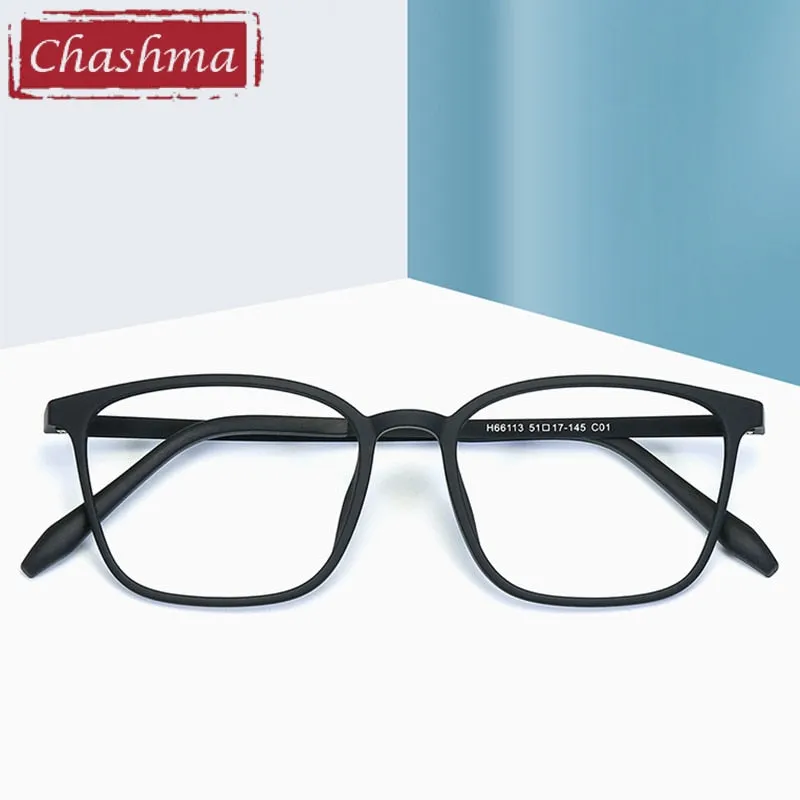 Chashma Unisex Full Rim Ultem Titanium Square Frame Eyeglasses 66113