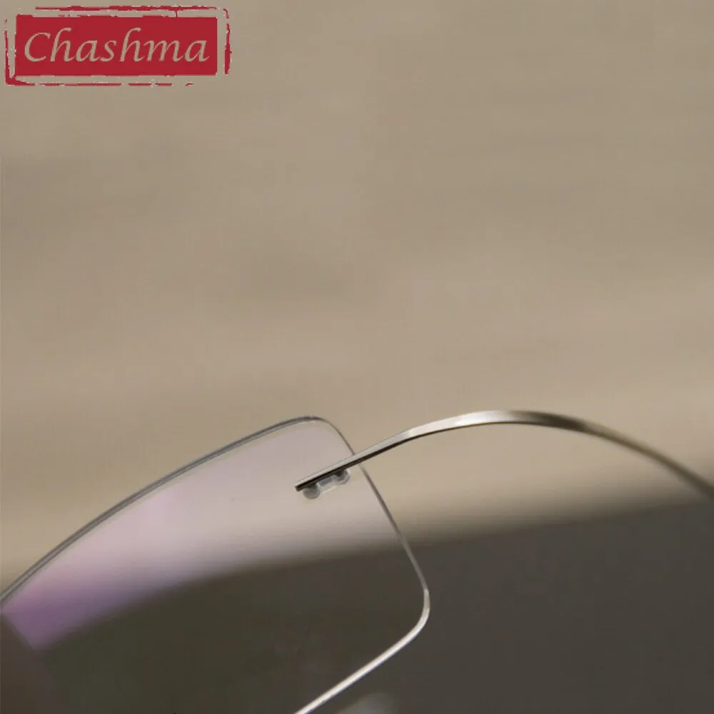 Chashma Unisex Rimless Rectangle Titanium Eyeglasses T788