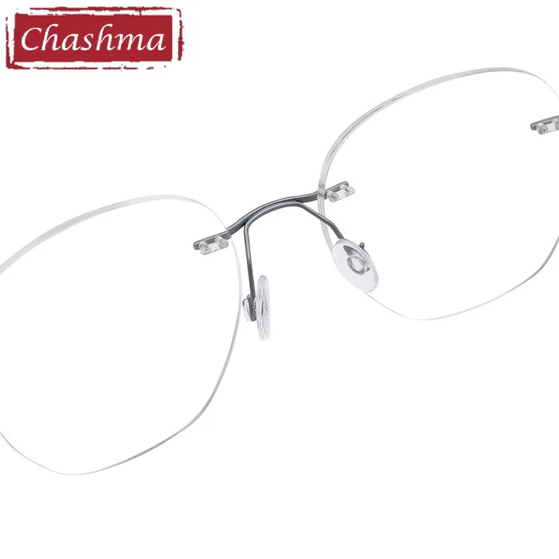 Chashma Unisex Rimless Round Titanium Eyeglasses 5010