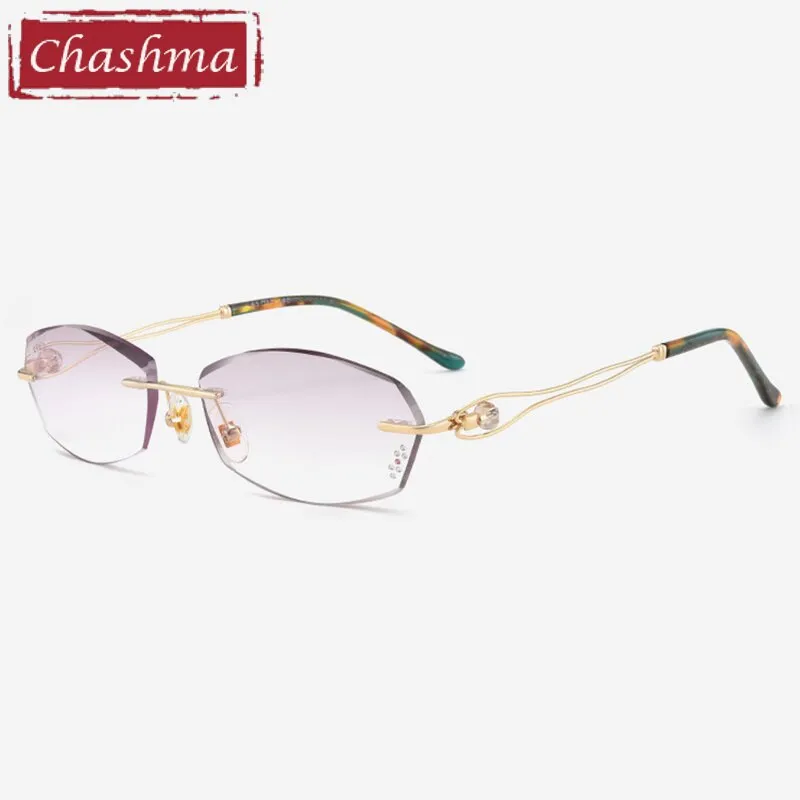 Chashma Women's Rimless Oval Rectangle Titanium Eyeglasses 2267