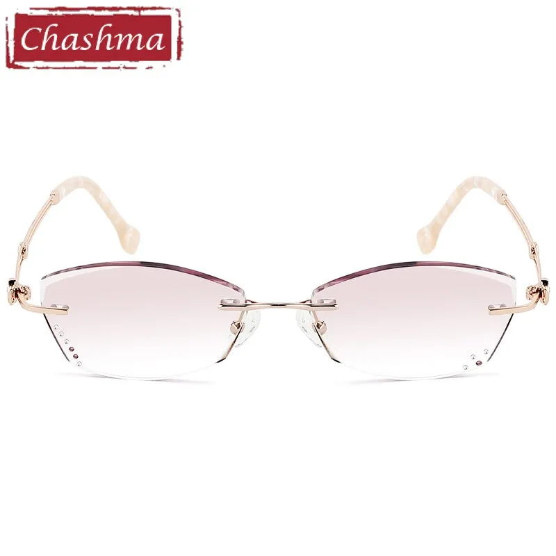 Chashma Women's Rimless Oval Titanium Eyeglasses 52008
