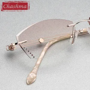 Chashma Women's Rimless Oval Titanium Eyeglasses 52008
