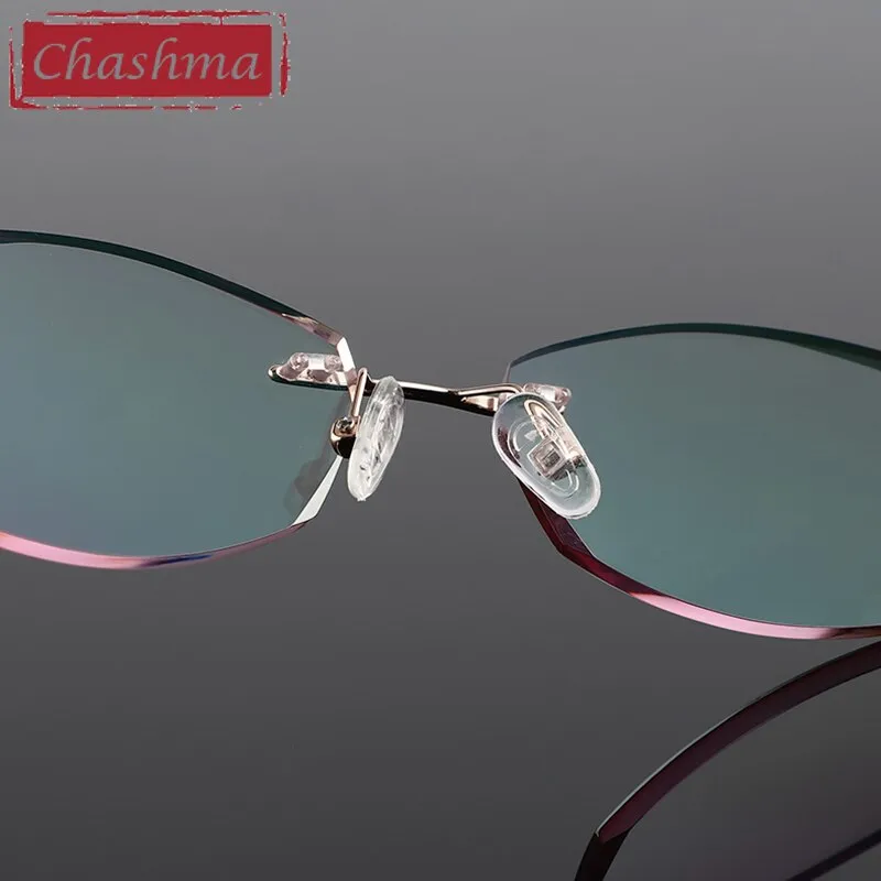 Chashma Women's Rimless Oval Titanium Eyeglasses 52008