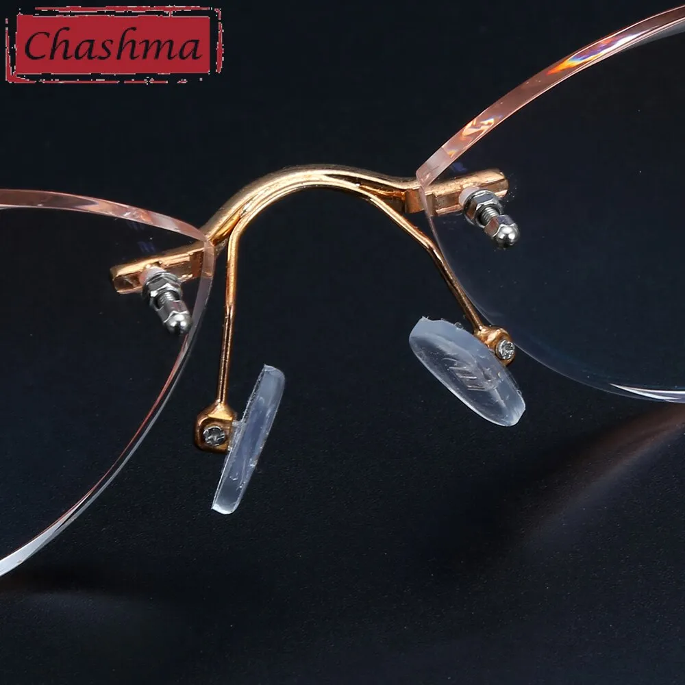 Chashma Women's Rimless Oval Titanium Eyeglasses P208