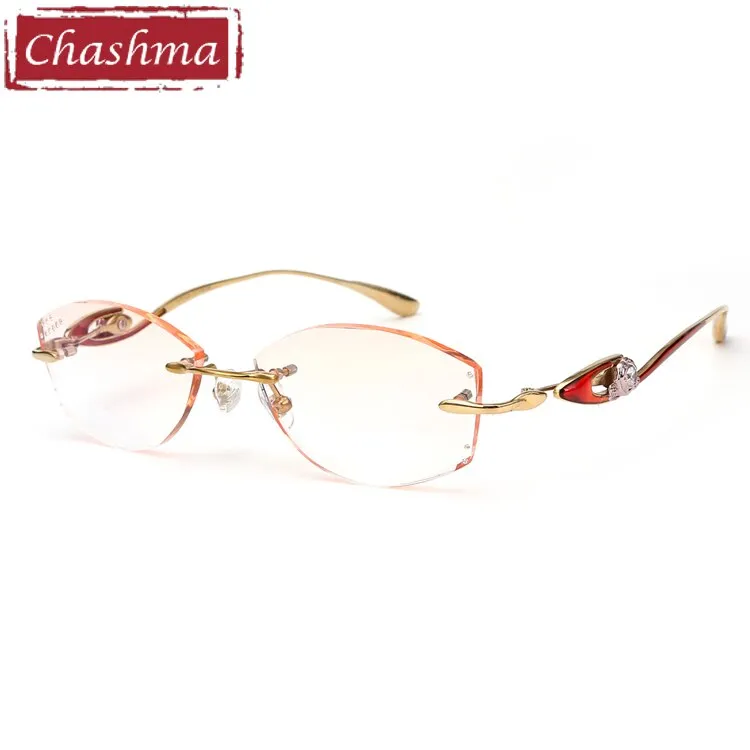 Chashma Women's Rimless Oval Titanium Eyeglasses P208