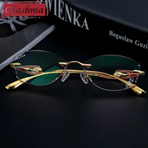 Chashma Women's Rimless Oval Titanium Eyeglasses P208