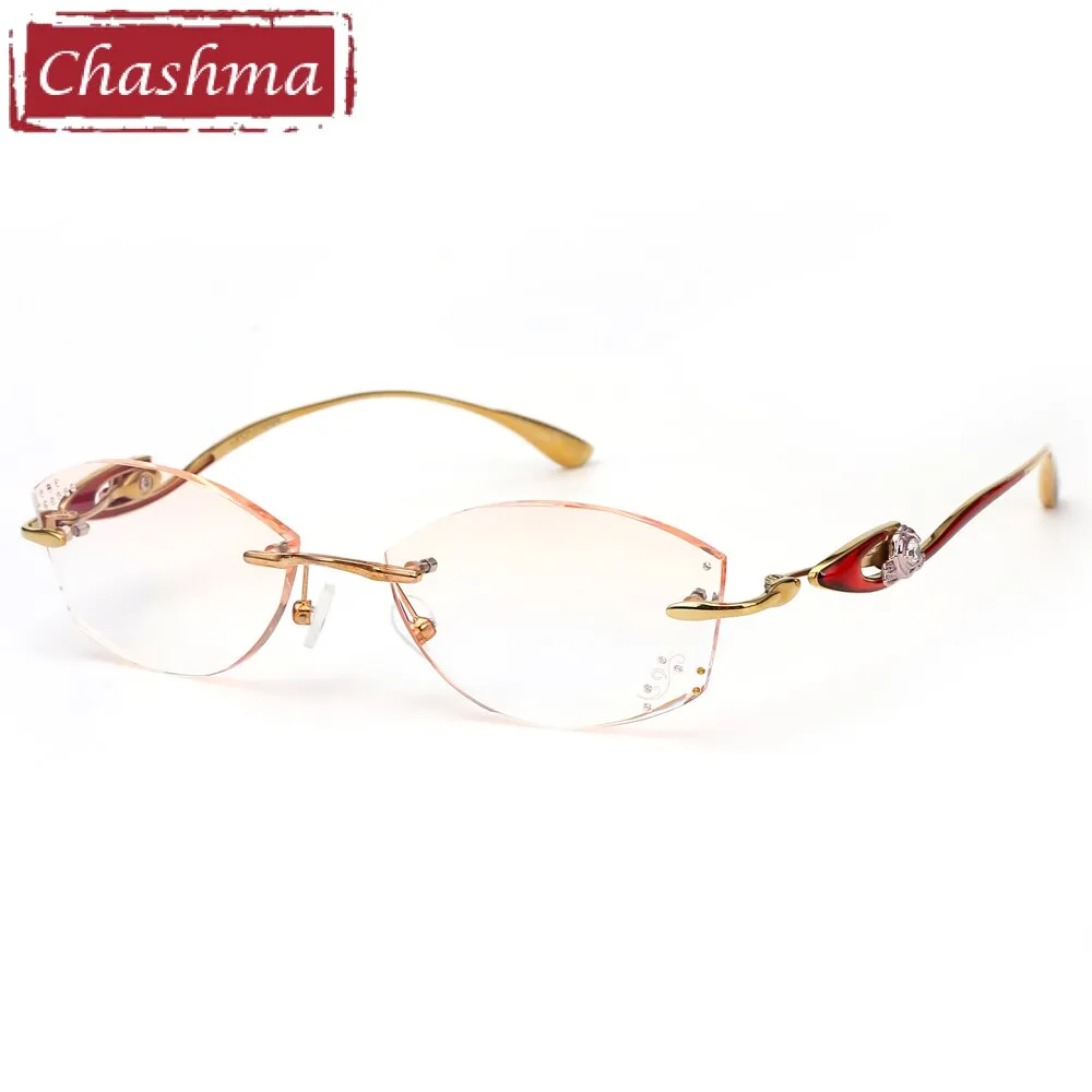 Chashma Women's Rimless Oval Titanium Eyeglasses P208