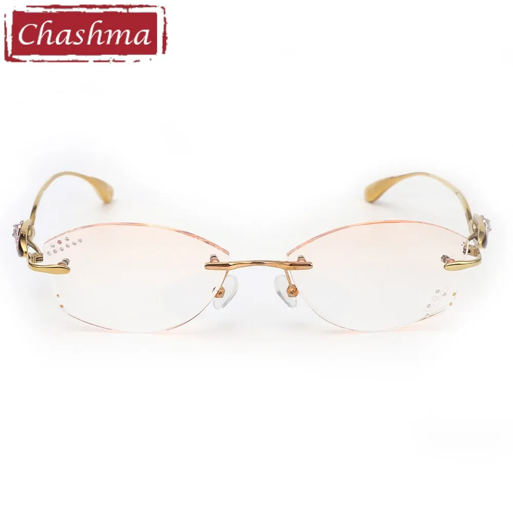 Chashma Women's Rimless Oval Titanium Eyeglasses P208