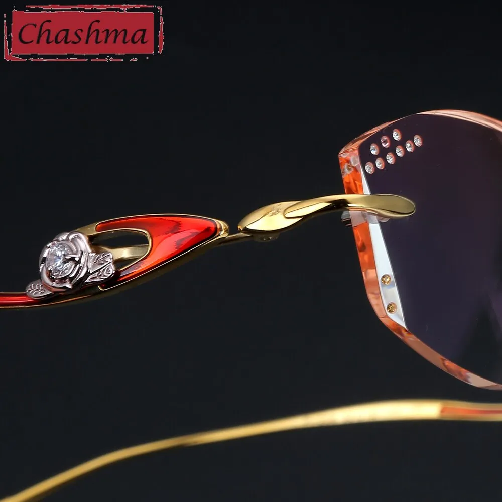 Chashma Women's Rimless Oval Titanium Eyeglasses P208