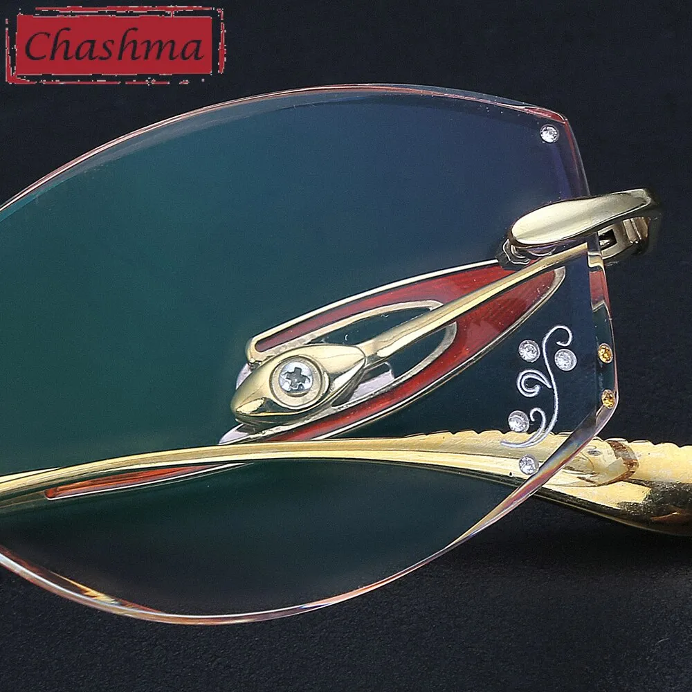 Chashma Women's Rimless Oval Titanium Eyeglasses P208