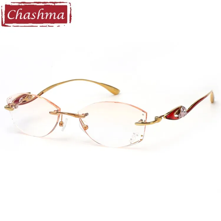 Chashma Women's Rimless Oval Titanium Eyeglasses P208