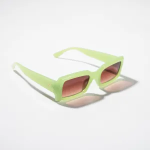 Chokore Rectangular Sunglasses with UV 400 Protection (Green)
