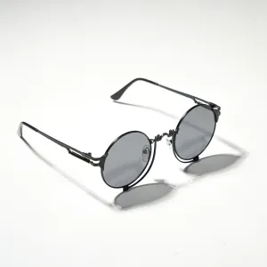 Chokore Vintage Round Metal Sunglasses (Black)