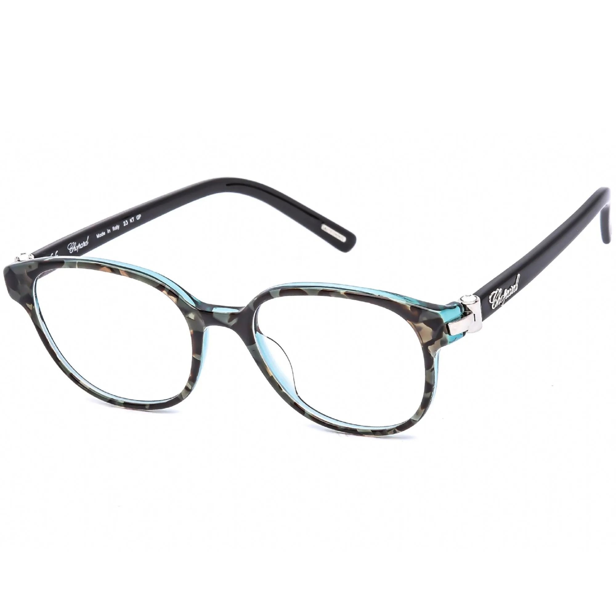 Chopard Women's Eyeglasses - Full Rim Turquoise Havana Plastic Frame | VCH198S 0AE8