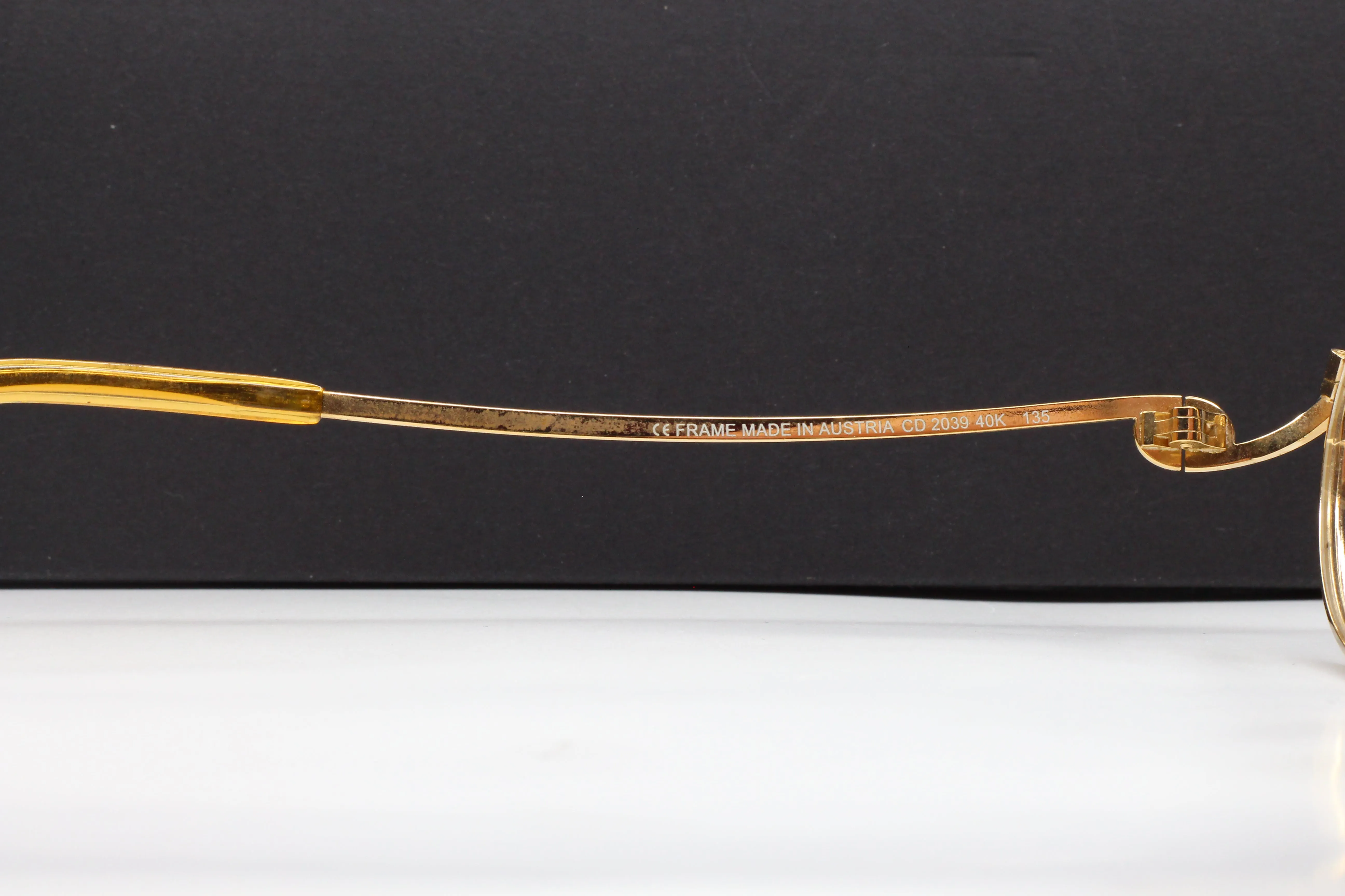 Christian Dior CD2039 Gold 40K RX Vintage Luxury Austria Eyeglasses