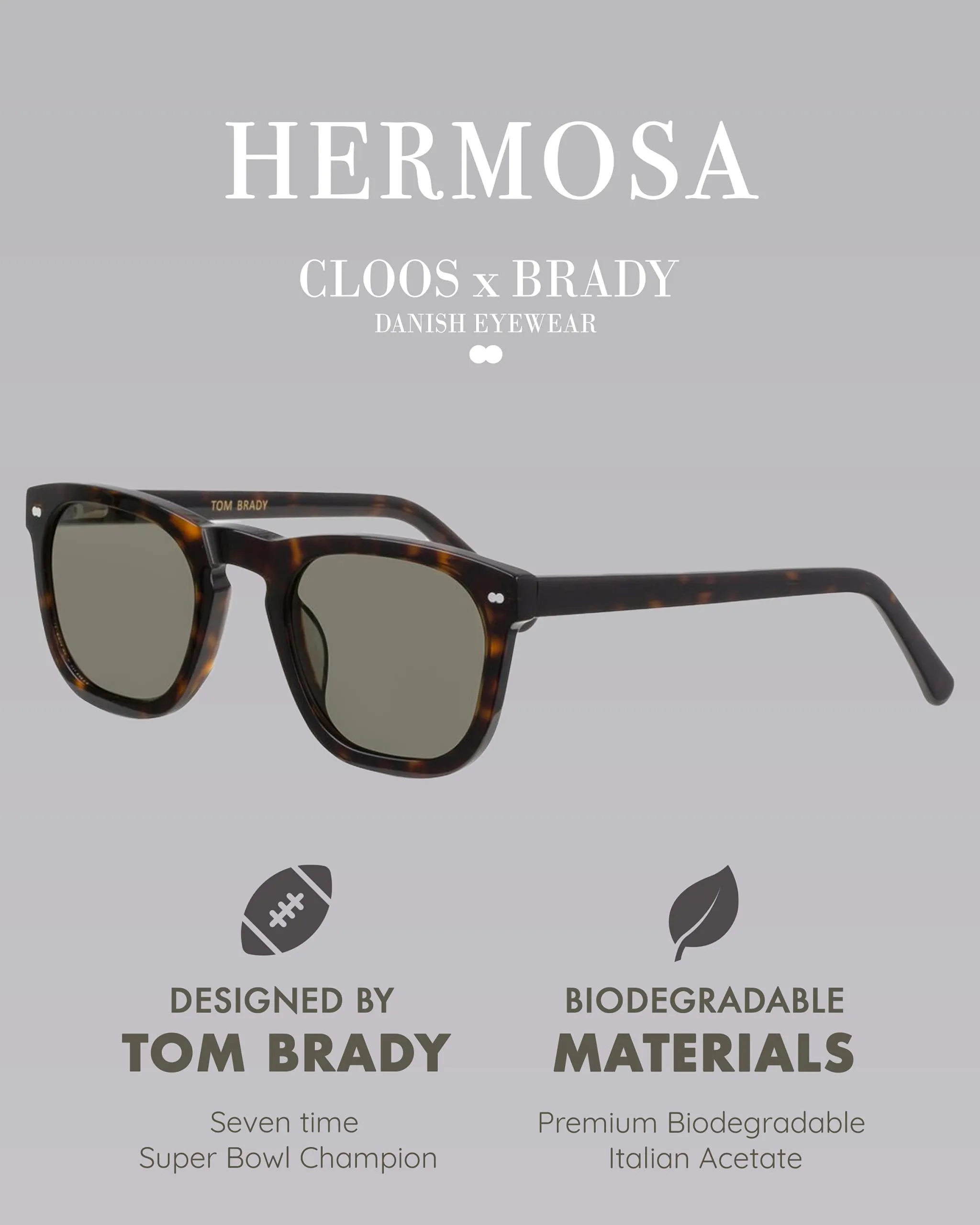Christopher Cloos x Brady Hermosa Polarized Biodegradable Sunglasses