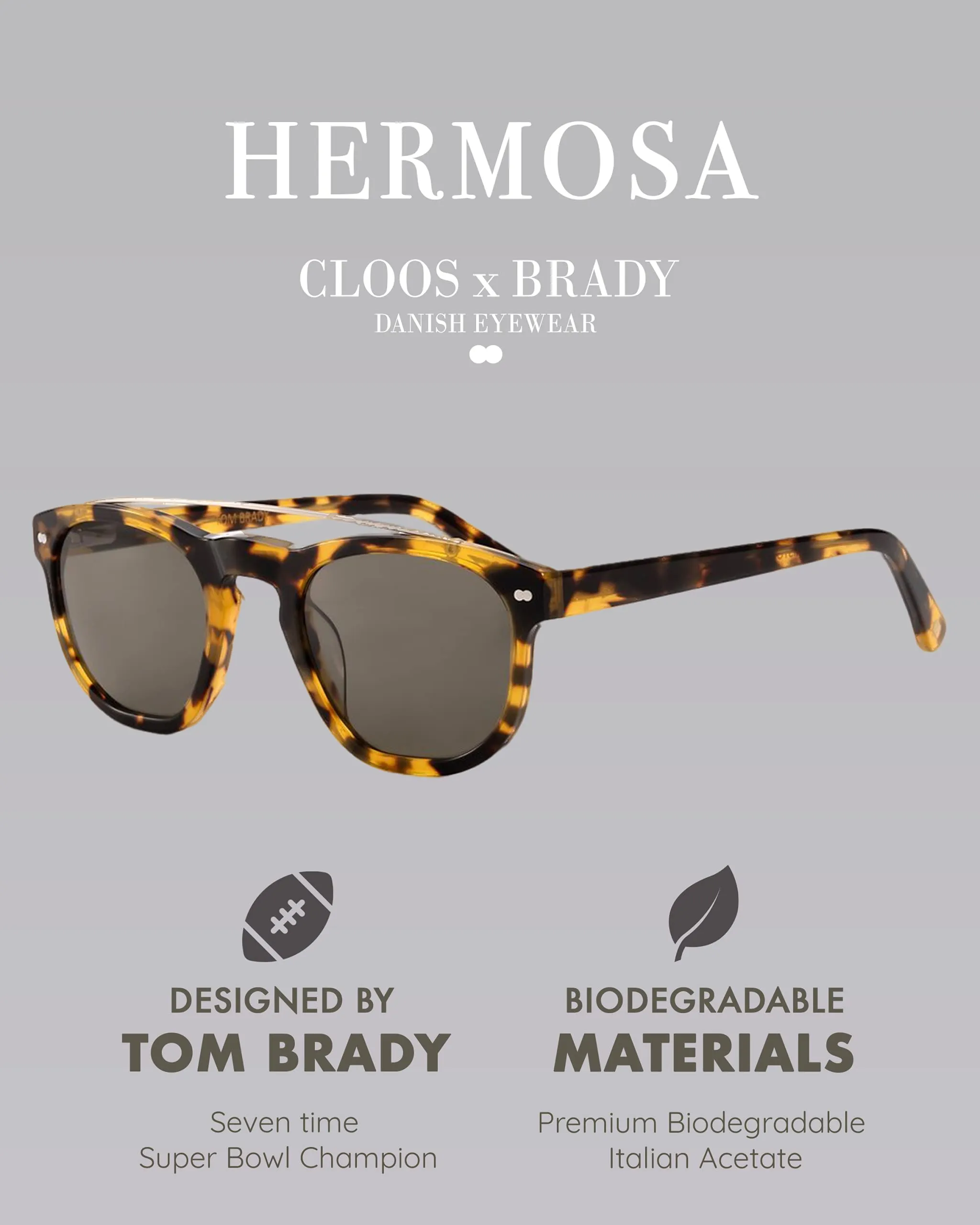 Christopher Cloos x Brady Hermosa Polarized Biodegradable Sunglasses