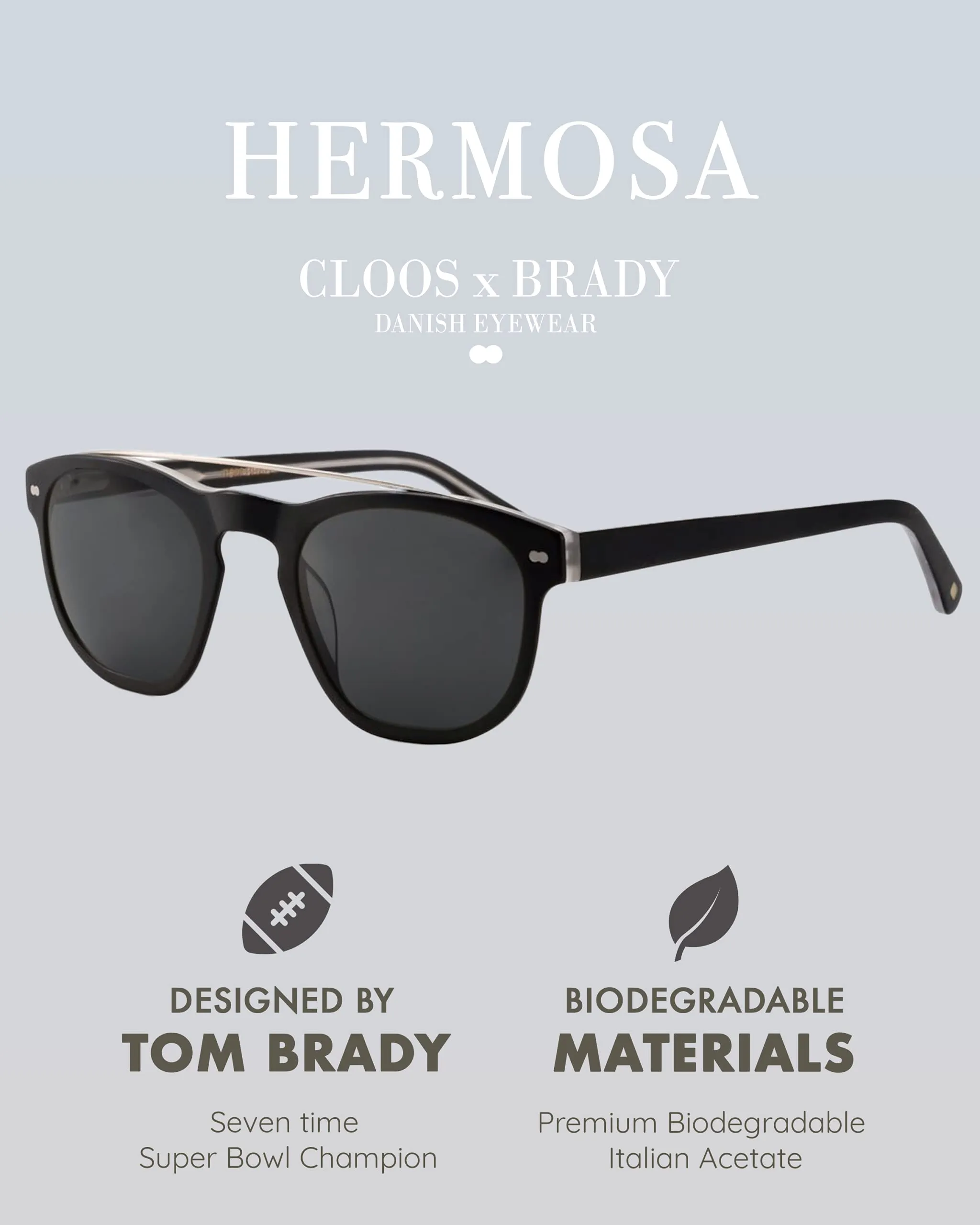 Christopher Cloos x Brady Hermosa Polarized Biodegradable Sunglasses