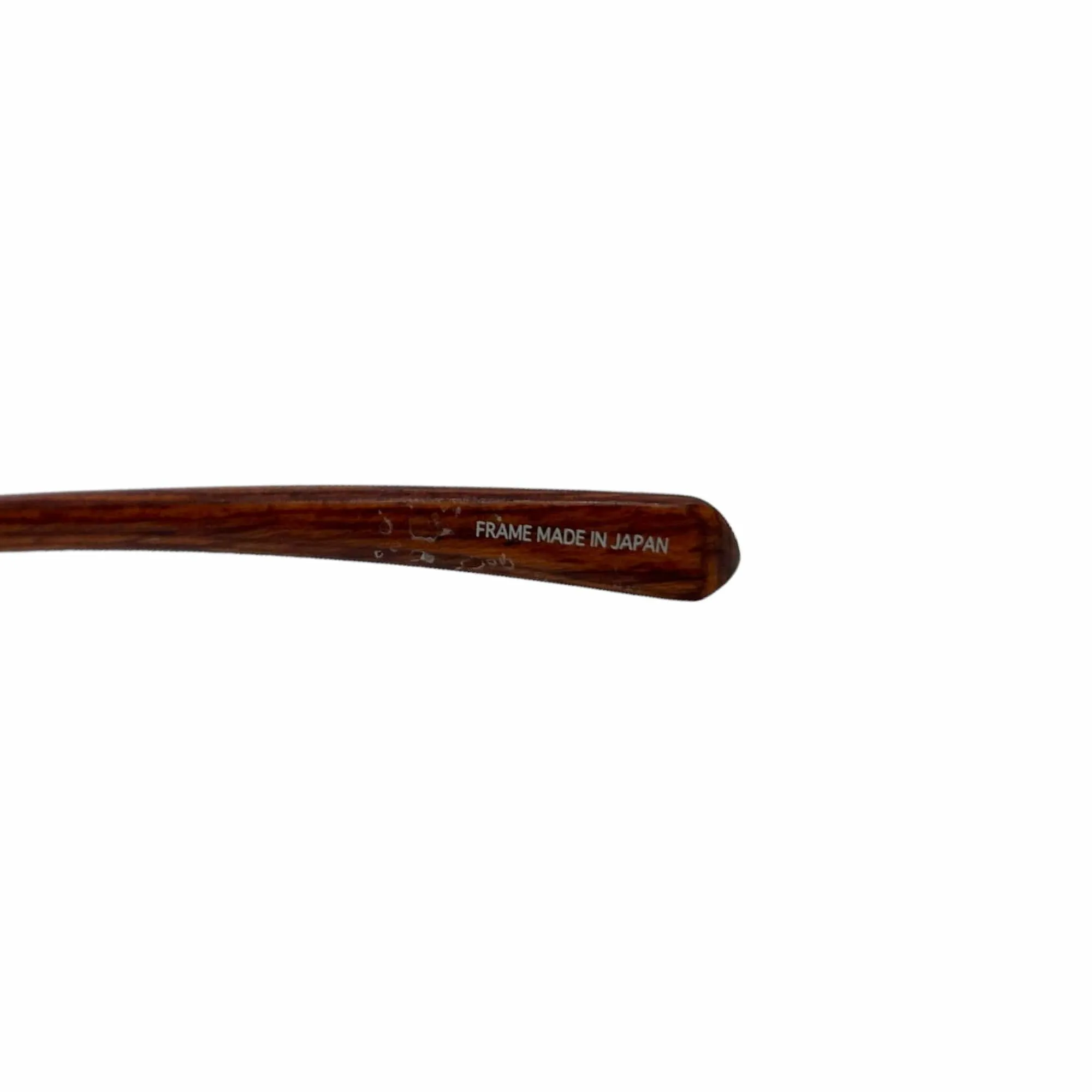 CHROME HEARTS Authentic Unisex Wrap Frame Sunglasses with Wooden Temples