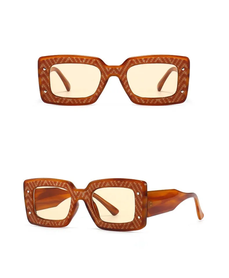 Chunky Vacation Square Frame Sunglasses