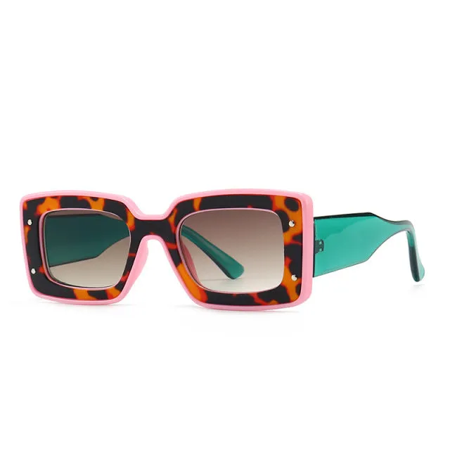 Chunky Vacation Square Frame Sunglasses