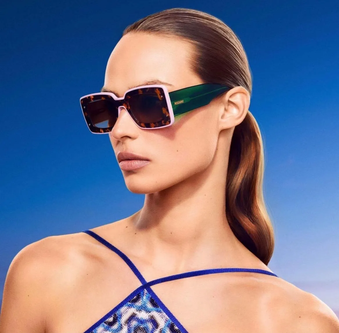 Chunky Vacation Square Frame Sunglasses