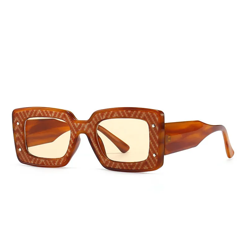 Chunky Vacation Square Frame Sunglasses