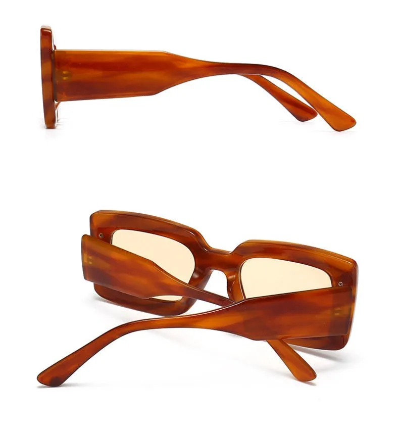 Chunky Vacation Square Frame Sunglasses