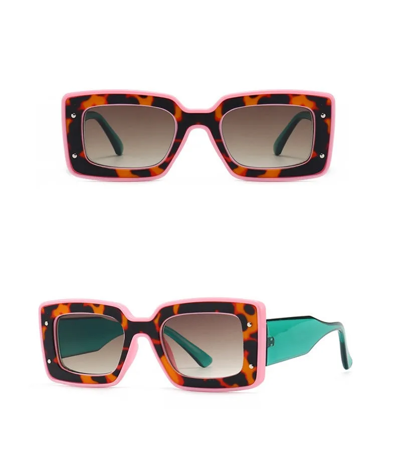 Chunky Vacation Square Frame Sunglasses