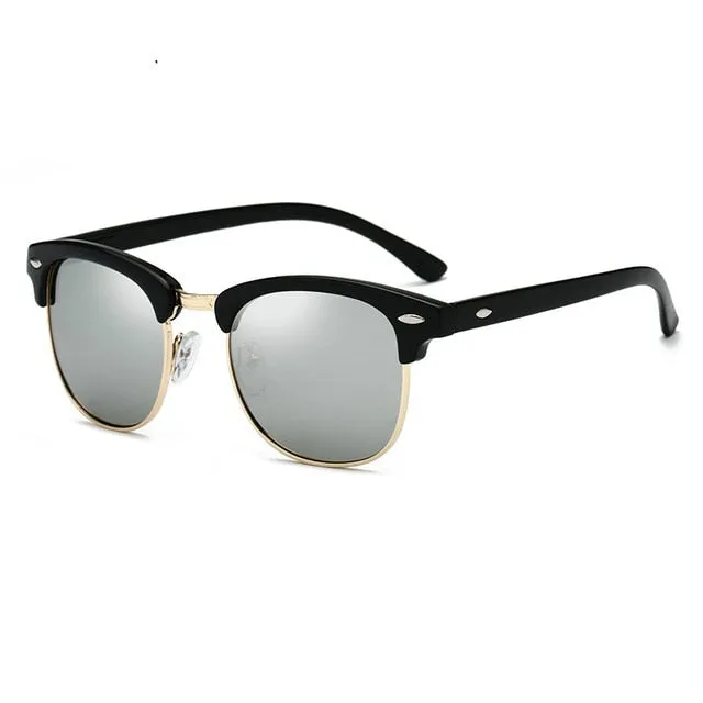 Classic Polarized Brand Design Semi-Rimless Sunglasses