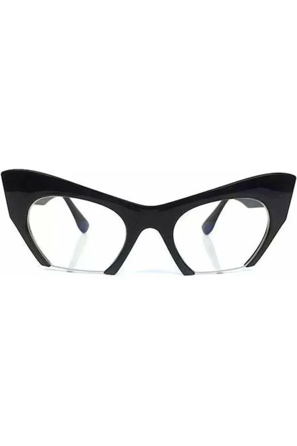 Clear Lens Cat Eye Razor Glasses