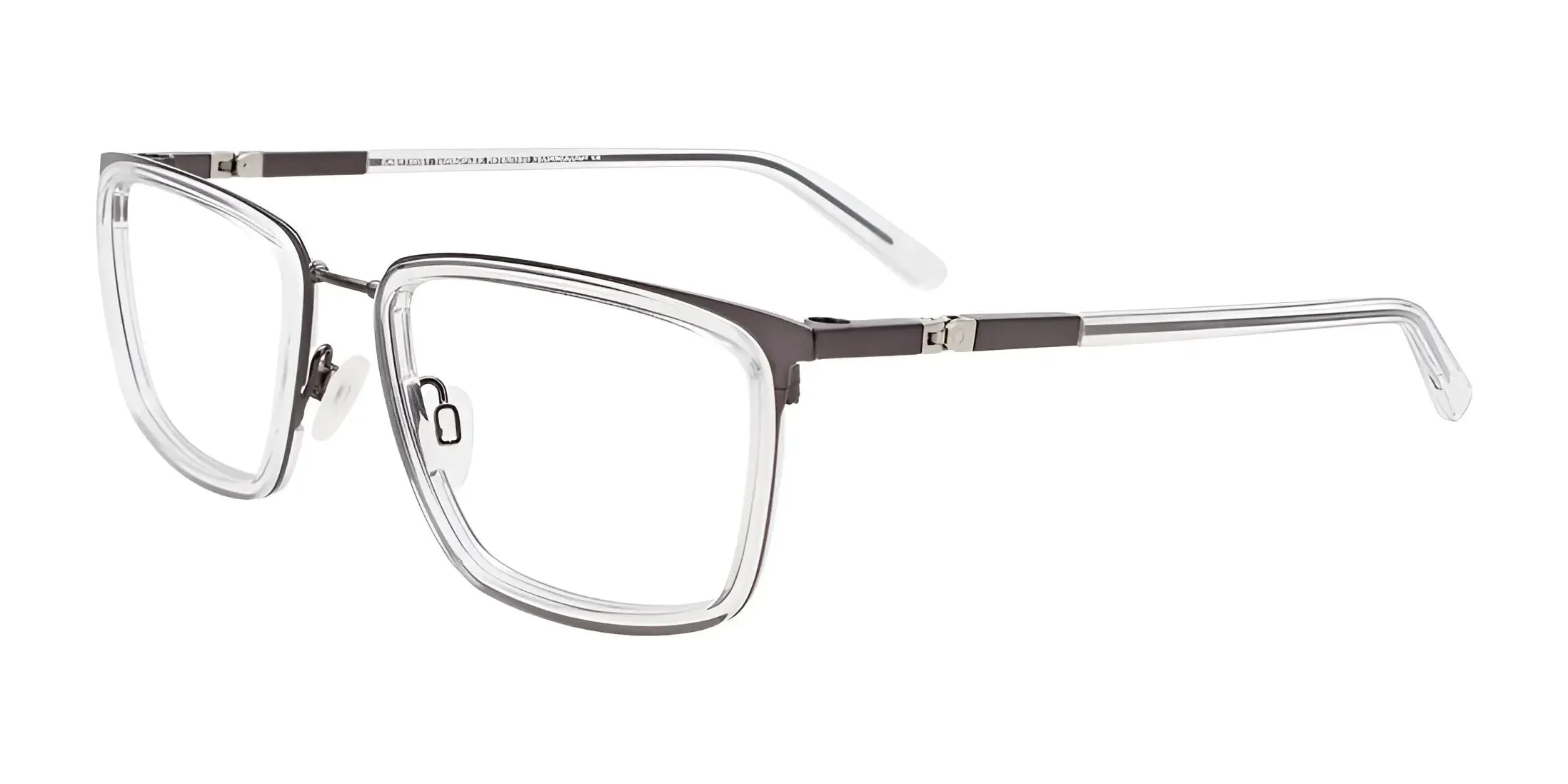Clip & Twist CT272 Eyeglasses with Clip-on Sunglasses | Size 54
