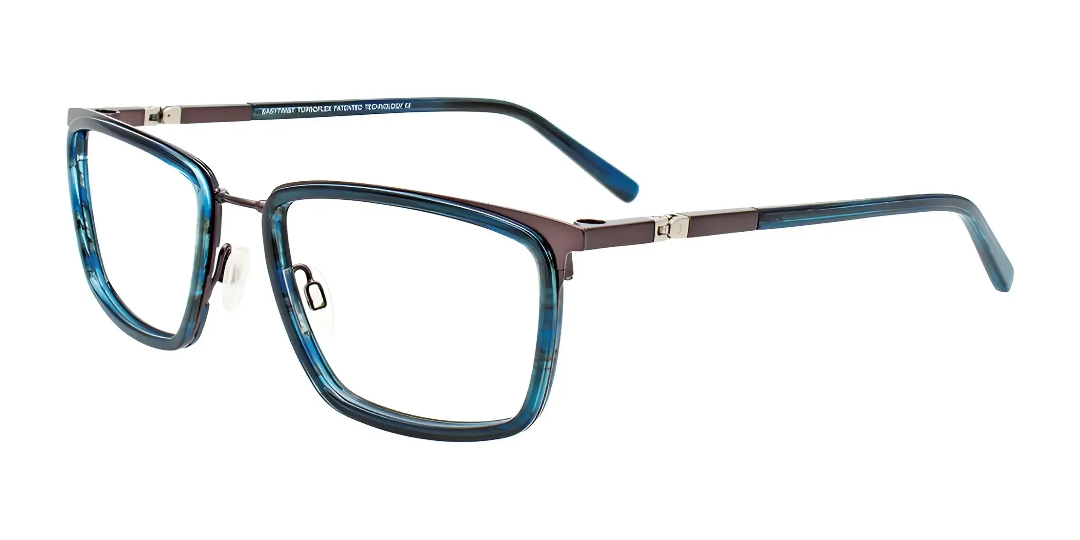 Clip & Twist CT272 Eyeglasses with Clip-on Sunglasses | Size 54