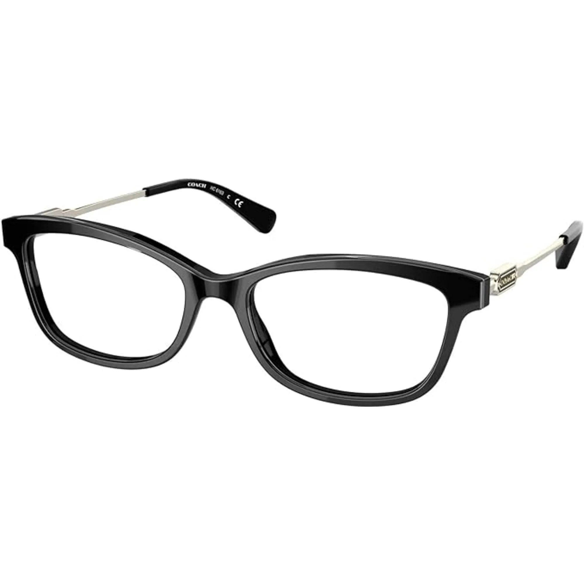 Coach Women's Eyeglasses - Black Plastic Square Frame Demo Lens | COACH 0HC6163 5002