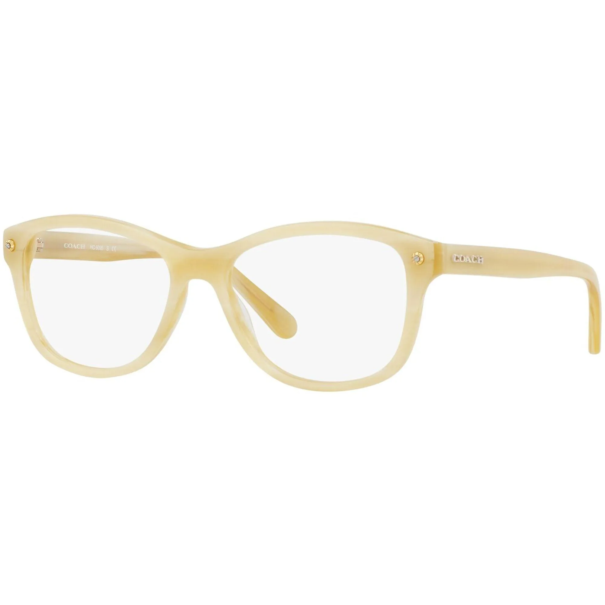 Coach Women's Eyeglasses - Ivory Horn Plastic Square Frame, 52 mm | COACH 0HC6095 5423