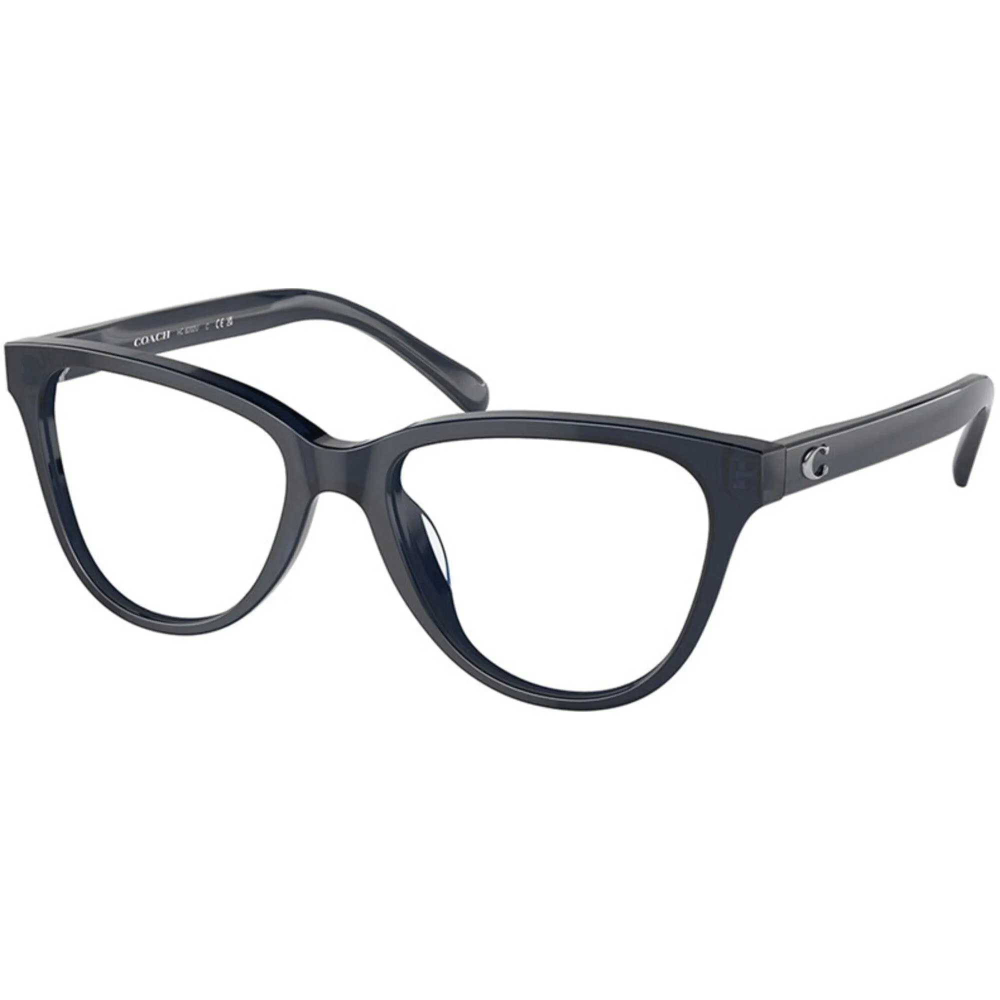 Coach Women's Eyeglasses - Transparent Blue Cat Eye Frame Demo Lens | 6202U 5714