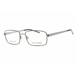 Cole Haan Men's Eyeglasses - Brown Rectangular Metal Frame Clear Lens | CH4013 210