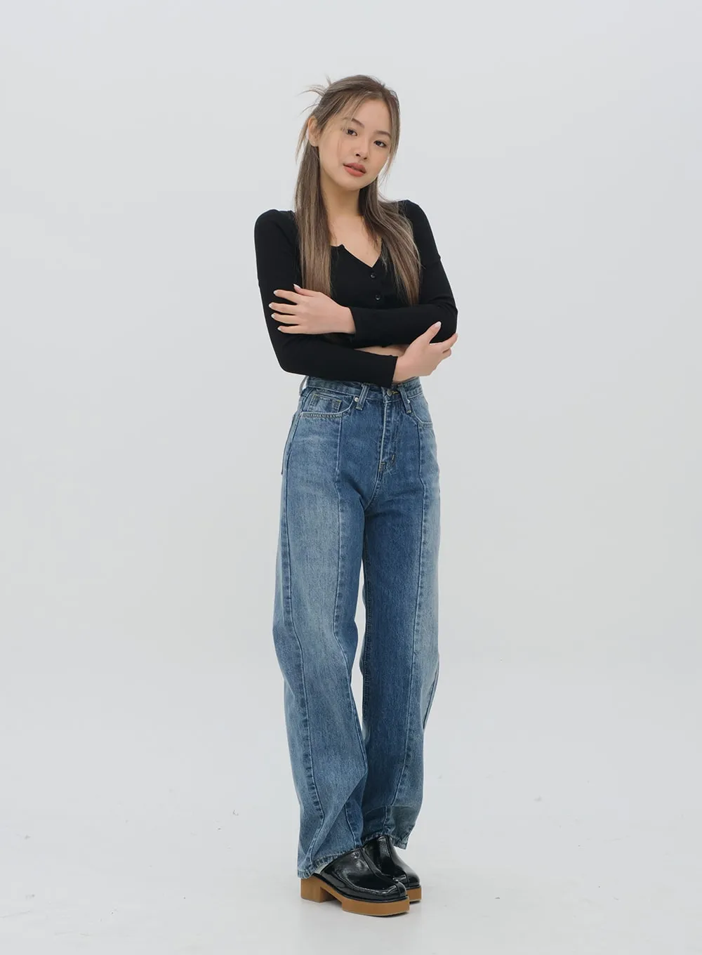 Colorblock Two Tone pants F28
