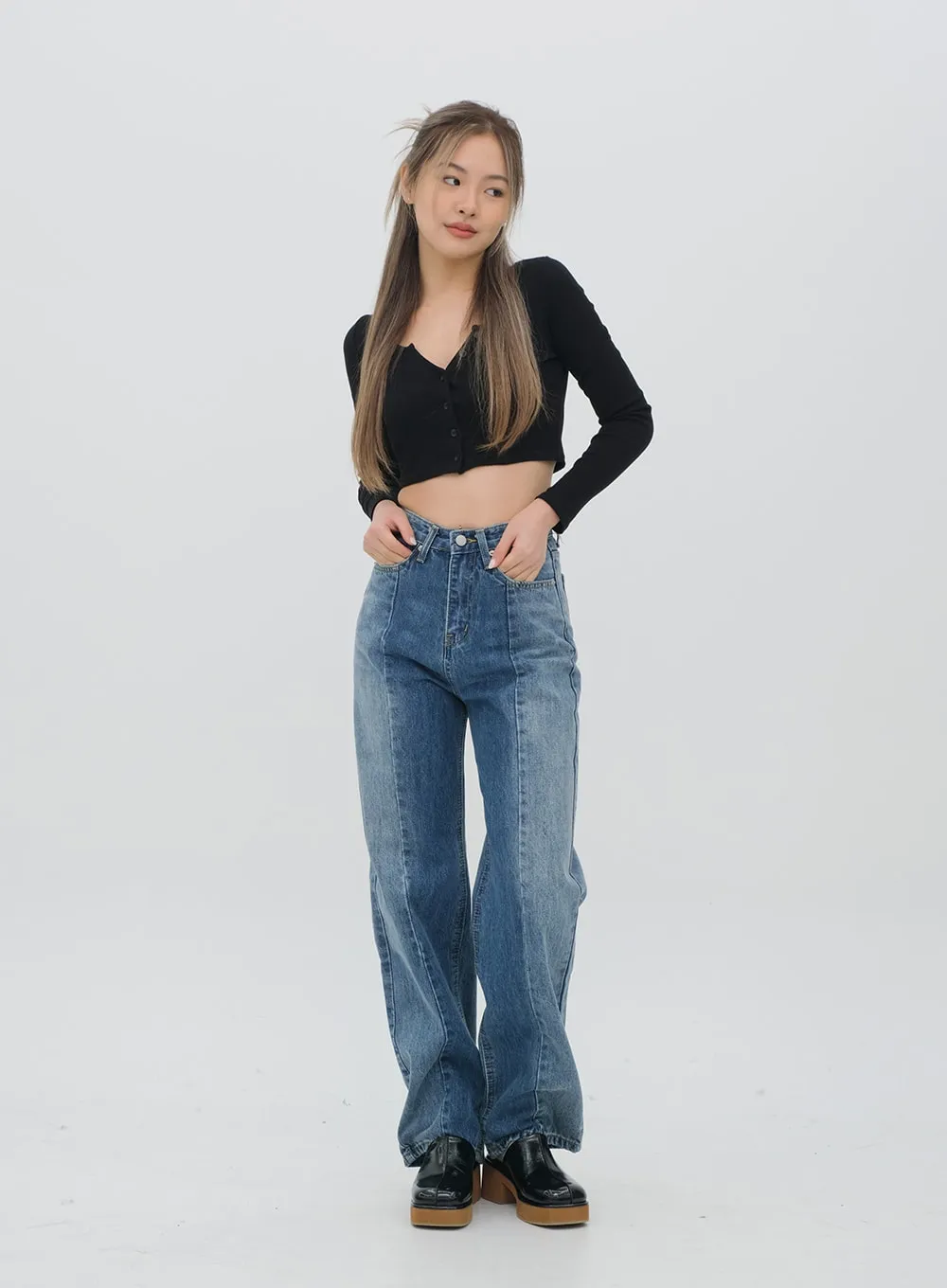 Colorblock Two Tone pants F28