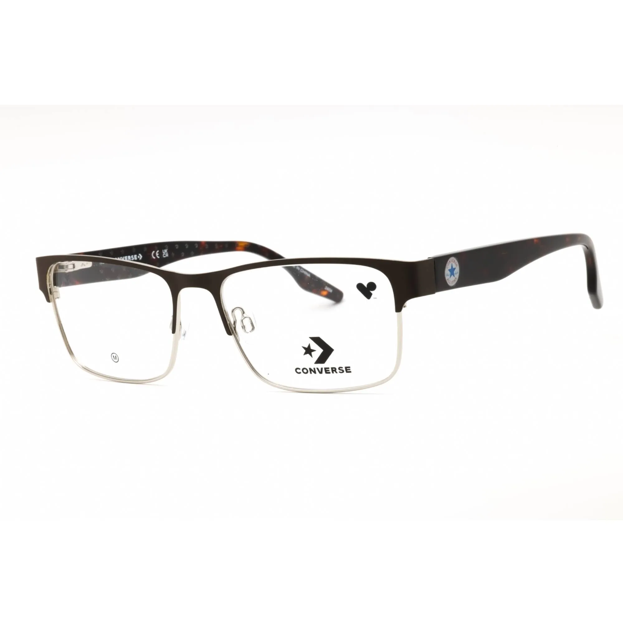 Converse Men's Eyeglasses - Matte Fresh Brew Metal Rectangular Frame | CV3024 201