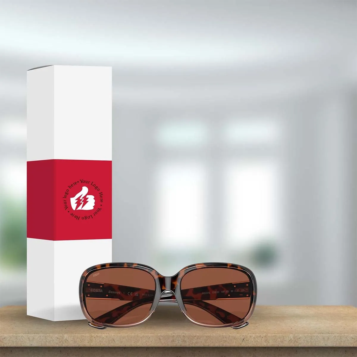 Costa Del Mar Gannet Sunglasses - (Frame) Shiny Tortoise Fade; (Lens) Copper, 580P