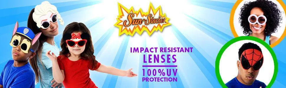 Costume Sunglasses Lil' Characters Batman Mask Sun-Staches Party Favors UV400